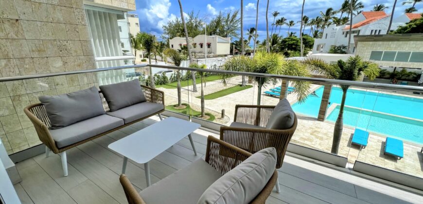 New 1BR Condo, Pool View 70m to the Beach. Los Corales